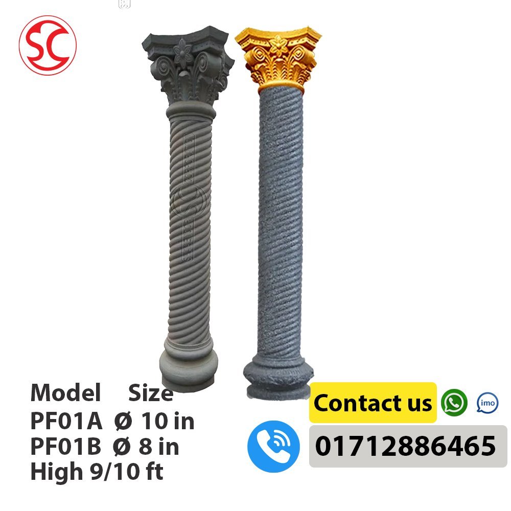 Plastic Roman Concrete Column Moulds European Pillar Mould PF001A - Image 2