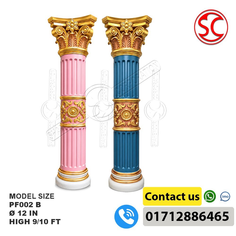 PF007 Plastic Roman Concrete Column Mold | 10" & 12" Diameter | 9 & 10 Feet Height - Image 9