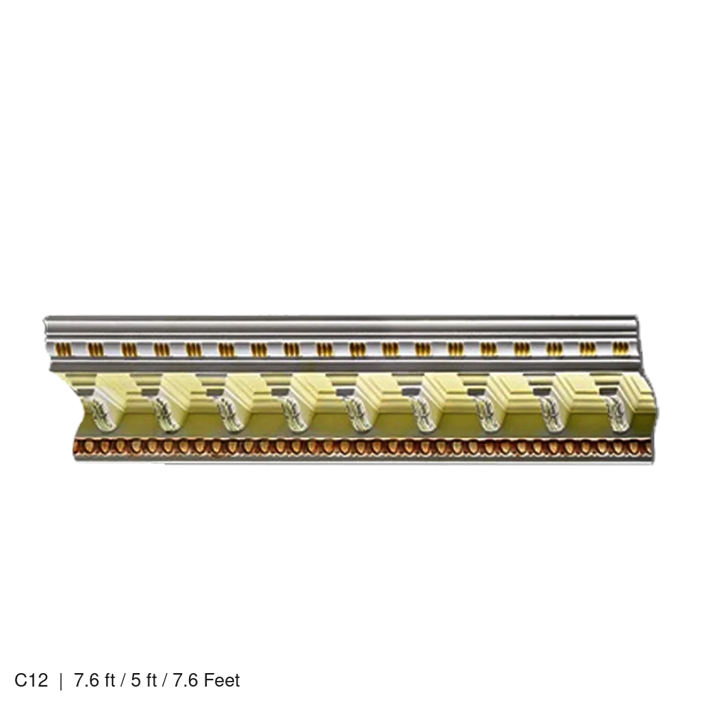 Fibreglass Gypsum Cornice Mold C12 C12 7.6 ft / 5 ft / 7.6 Feet