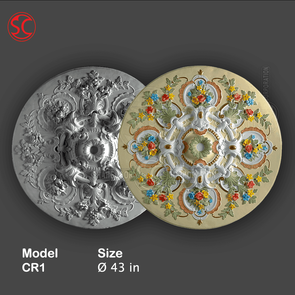 Ceiling Rose Mold CR1 – Ø43 Inch