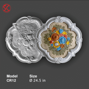 Ceiling Rose Mold CR12 – Ø 24.5 Inch