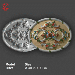 Fiberglass Gypsum Ceiling Rose Mold CR21