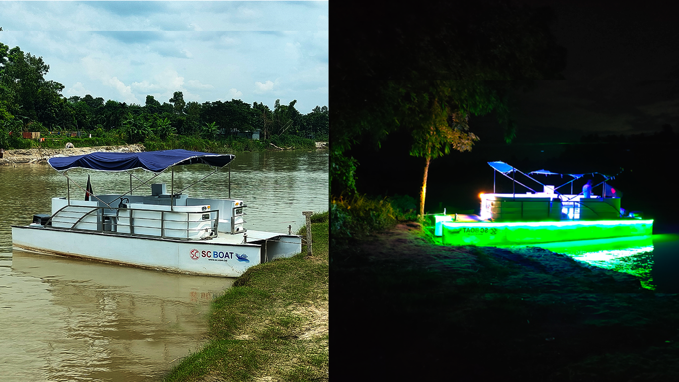 SPB001 Premium Fiberglass Pontoon Picnic Boat - ছবি 7