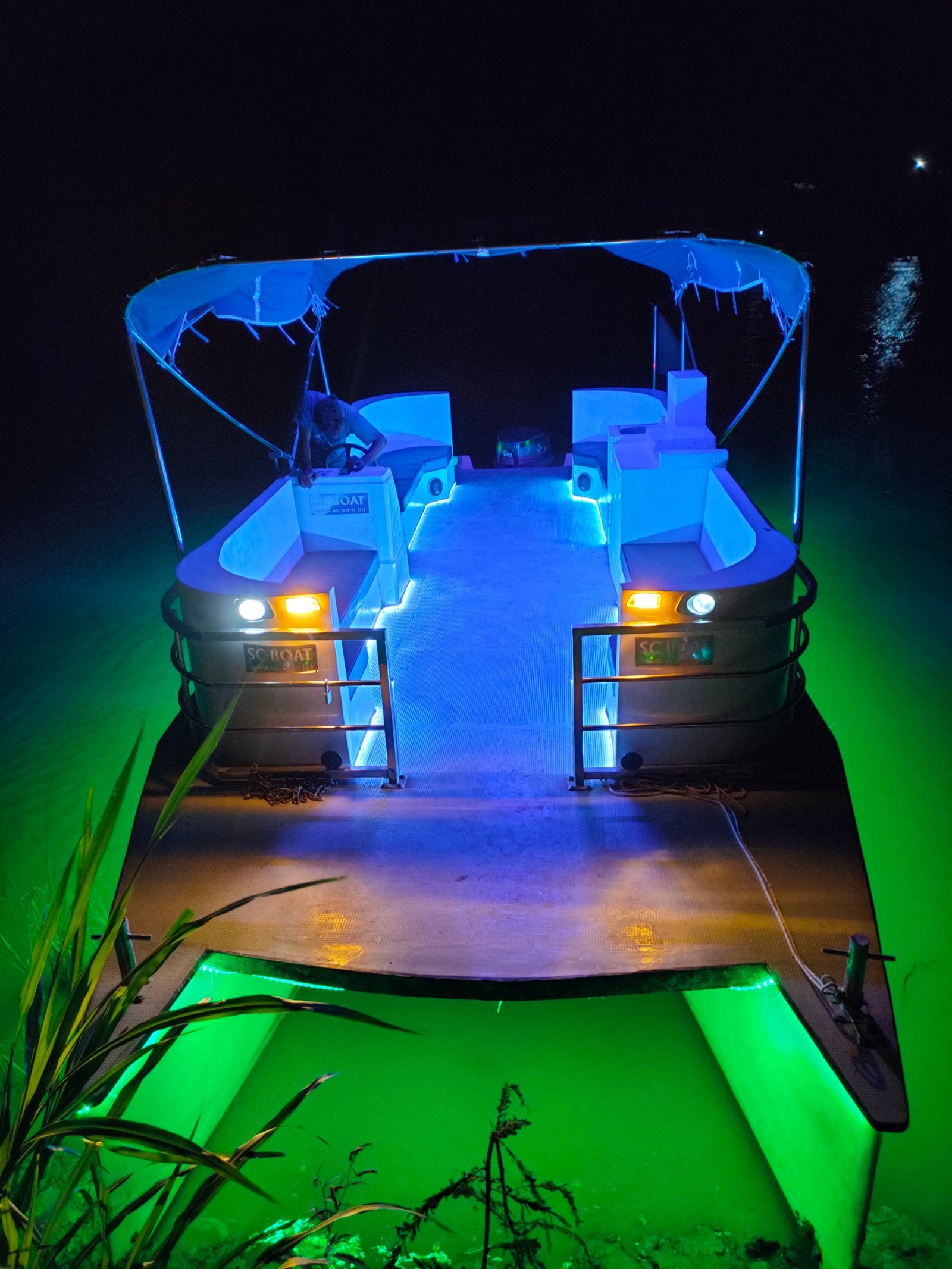 SPB001 Premium Fiberglass Pontoon Picnic Boat - ছবি 6